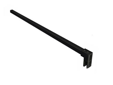 Glaszentrum Hagen - Schwarz Stabilisator Stange - Eckig - Fix - 65-120cm - für Duschw