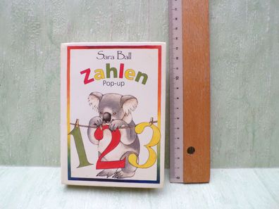 Sara Ball Zahlen Pop-Up 1994 Siebert Tiere zählen Nilpferd Giraffe Schildkröten uvm