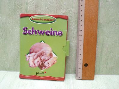 Paletti Ausmal-Lernspaß Schweine Verlag Kael Müller Leporelli Bilderbuch Großdruck
