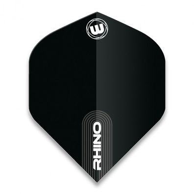 3 x Fly Winmau - Rhino - Standard Flight - schwarz - 100 My