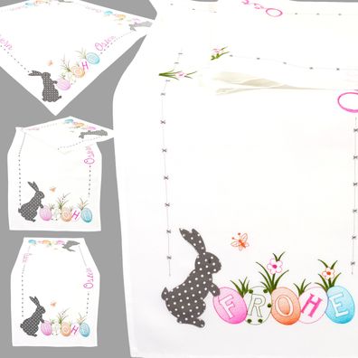 Tischdecken Ostern Tischläufer Bestickt Weiß Ostertischdecken Tischwäsche Modern
