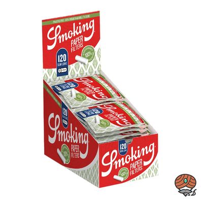 Smoking Paper Filters Slim Long 1 Box mit 30 Packungen à 120 Stück