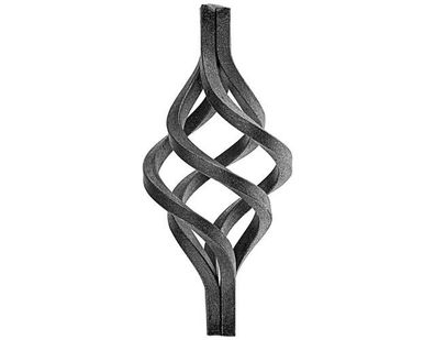 Zierkorb Kugel 130x60(12mm) Schnörkel Schmiedeeisen Zwirbel Korbzwirbel Zäune