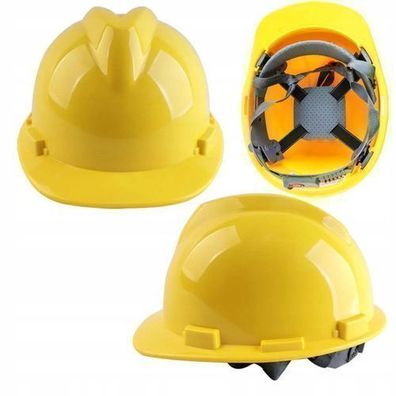 Rosfix Schutzhelm PP-4K – HDPE Gelb mit Belüftung | -10°C bis + 50°C
