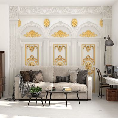 3D Wandtapete Palast Stil Luxus Relief Wandbild Luxus Wandbild 7998