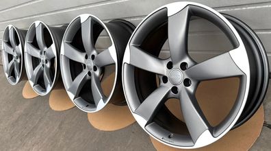 4x Original Audi A8 S8 4H A7 S7 4G8 21 Zoll Alufelgen Rotor 4H0601025BA Titan NEU