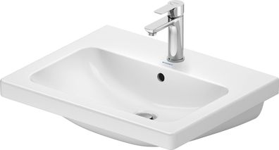 Duravit Waschtisch D-Code 2.0 WT 600x480mm, m.ÜL, . HLB, HL 1 Weiß HG