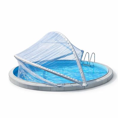 Cabrio Dome -RUND- die praktische Poolüberdachung