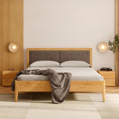 Bett Silva aus massivem Eichenholz