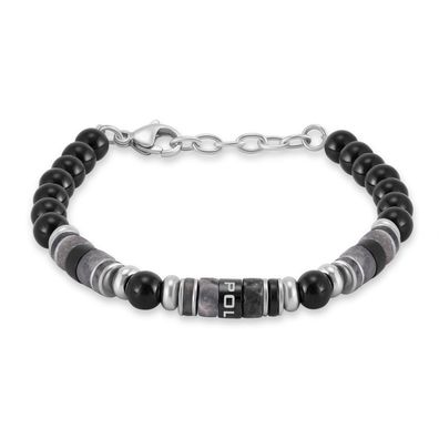 Police Schmuck Herren-Armband Cylindra Grau/Schwarz PEAGB0083301