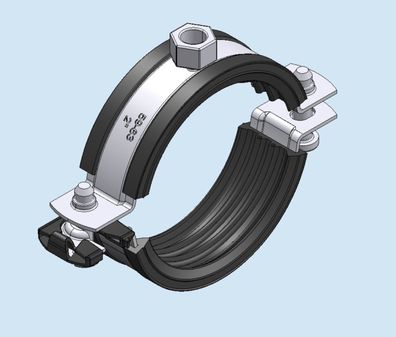 10 Stück Conel Standardrohrschelle KLICK Top 12-15mm M8 Stahl/Metall/Abflussrohr