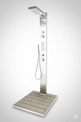 Gartendusche ELBA WPC inkl. WPC Plattform von Ideal