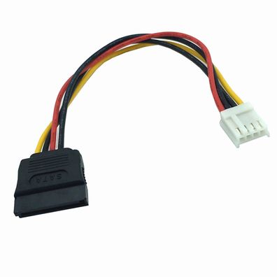 F54 Stromkabel Adapter Floppy 4pin Strom Power Buchse auf SATA 15pin Buchse 18cm