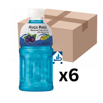 6er-Pack Mogu Mogu Johannisbeer Getränk mit Nata de Coco 320ml (inkl. 1,50€ Pfand)