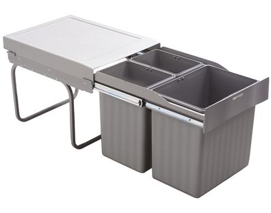 Mülleimer Rota Einbau ab 40cm Schrankbreite 2x 7,5 L & 1x 16 L Abfalleimer Küche