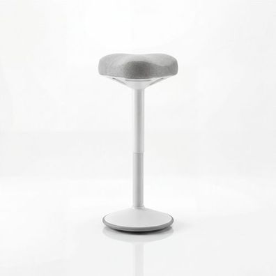 Balancehocker, Bürostuhl, drehbarer Arbeitsstuhl für Schreibtisch, weiß-grau