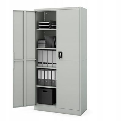 Abschließbarer Aktenschrank Lagerschrank Mehrzweckschrank Metallschrank 90x185x40 cm