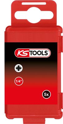 KS TOOLS 1/4" Torsionpower Bit, 75mm, PZ3, 5er Pack
