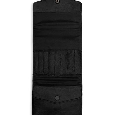 muud Civ faltbares Lederetui 14x14 cm in Schwarz Aufbewahrung von Stricknadeln