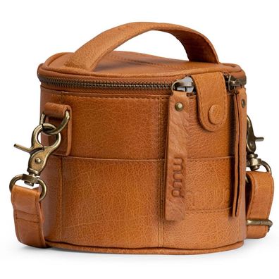 muud Saturn Mini Crossbody Tasche Leder 14x15 cm in Whisky