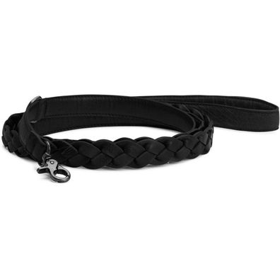 muud Celia Hundeleine 195x2 cm aus Leder in Schwarz