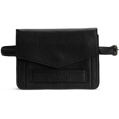 Muud Cheri Gürteltasche Leder Schwarz 24x18x3?cm mit Reißverschluss