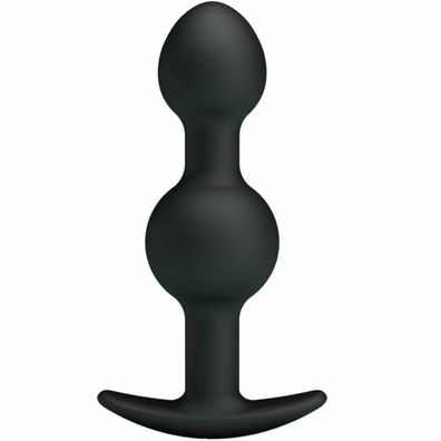 PRETTY LOVE BOTTOM - Silicone ANAL BALLS 10.3 CM - BLACK