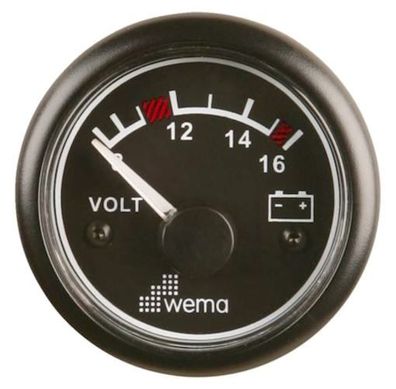 Wema, Anzeige Batteriespannung