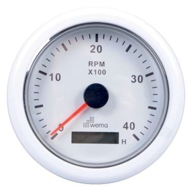 Wema, Drehzahlmesser mit Betriebsstundenzähler, Dieselmotor