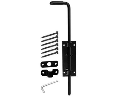 Schwarzer Torriegel Türriegel Bolzenriegel Garagentor Bodenschieber 420mm