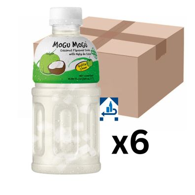 6er-Pack Mogu Mogu Kokos Getränk mit Nata de Coco 320ml (inkl. 1,50€ EINWEG-Pfand)