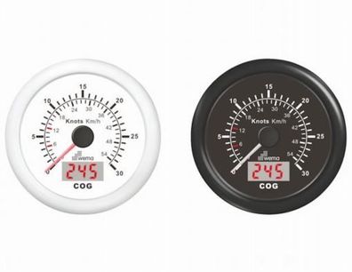 Wema, GPS- Tachometer Analog, weiß