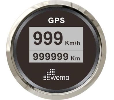 Wema, GPS- Boots- Tachometer Silber, 52mm