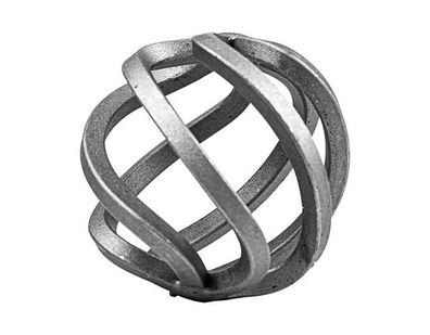 Zierkorb Kugel 70x70(12mm) Schnörkel Schmiedeeisen Zwirbel Korbzwirbel Zäune