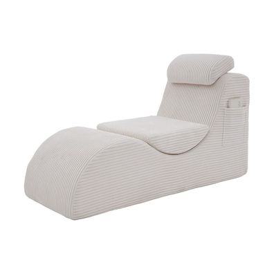 Moderner Freizeit-Sessel Hellgrau ergonomisch mit Schaumstoff