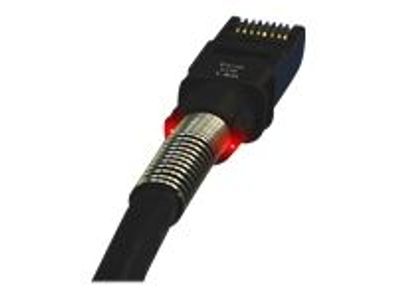 LED Patchk., CAT6a, U/ UTP, 10GBit Cu, PVC, 0,9m, sw, VPE=12