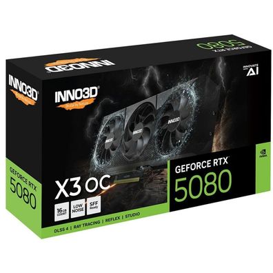 Inno3D RTX5080 X3 OC, 16GB GDDR7 HDMI 3xDP