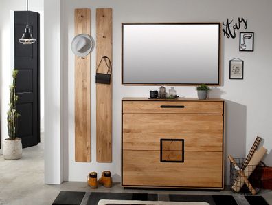 Garderobenset 4-tlg. "Zarah" Wildeiche geölt