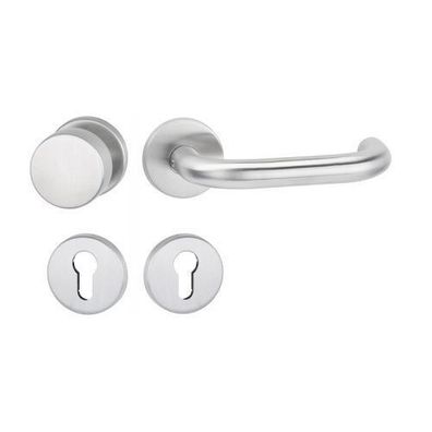 Hermat 1801/2073/3127 Rosettengarnitur Edelstahl matt Klasse 4 Wechselgarnitur PZ