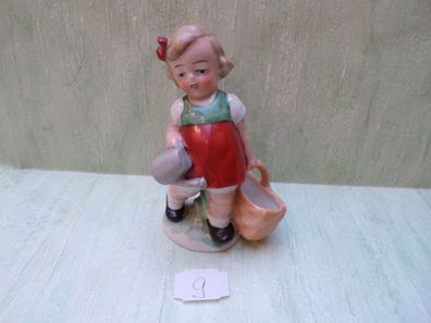 Gräfenthal Thüringen Heinz & Co Mädchen Korb Gießkanne Figur 14cm
