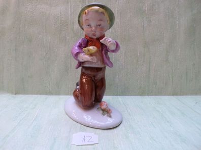 Gräfenthal Hand Painted Thüringen Carl Scheidig Junge mit Schmetterling