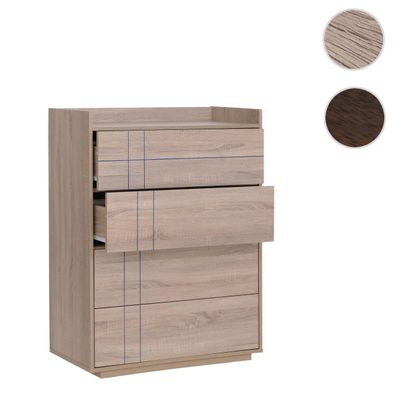 Kommode HWC-P44, Sideboard Schrank Anrichte, 4 Schubladen, MDF 107x80x40cm