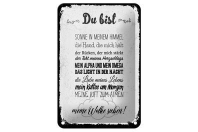 Blechschild Du bist 10 liebevolle Vergleiche, 3 verschied. Größen, Deko Spruch