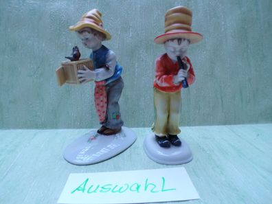 Metzler & Ortloff Thüringen Kunstporzellan Junge Flötenspieler Vogel