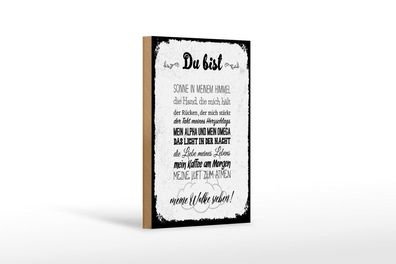 Holzschild Du bist 10 liebevolle Vergleiche, 3 verschied Größen, Deko Spruch