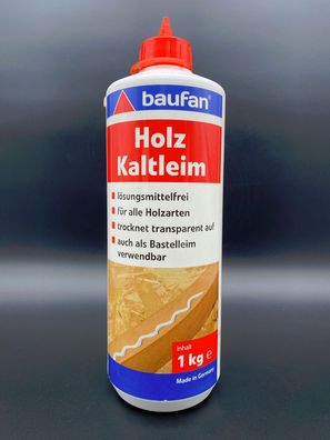 Baufan Holz Kaltleim 1Kg Holzleim Lösungsmittelfrei Bastelleim Bastelkleber