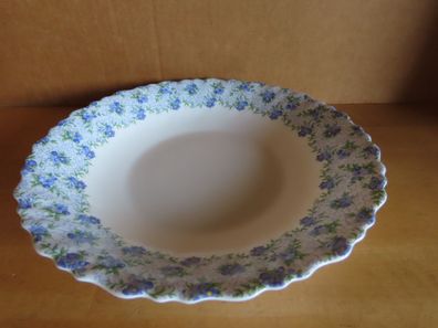 Suppenteller Teller tiefe Teller mit blauen Blumen ca. 20,5 cm Ø Luminarc