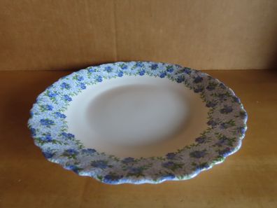 Dessertteller kleine Teller Kuchenteller mit blauen Blumen ca. 18,5 cm Ø