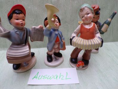 Cortendorf Western Germany "Fliegenpilz" Kinder Figur Champagner Musik Zeitungsjunge