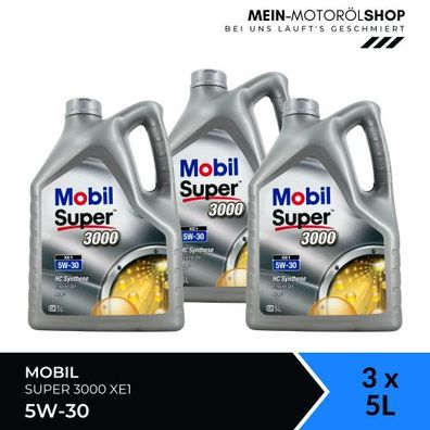 Mobil Super 3000 XE1 5W-30 3x5 Liter